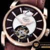 Parmigiani Fleurier Tonda 42mm Tourbillon Pembe Altın Kasa Kahverengi Kadran ETA