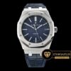 Audemars Piguet Royal Oak 15400 Çelik Kasa Mavi Kadran Mavi Deri Kordon ETA