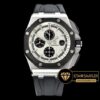 Audemars Piguet Royal Oak Offshore Chronograph Novelty Seramik Bezel Beyaz Kadran Siyah Kordon ETA