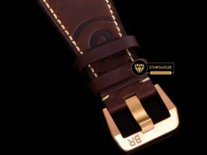 Bell & Ross BR03-92 Bronz Çelik Kasa Bordo Kadran Deri Kordon Clone ETA