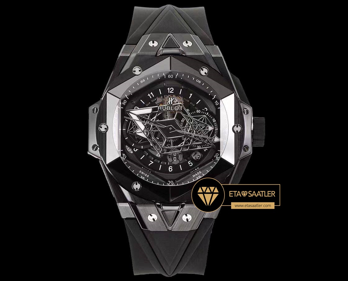 Hublot Big Bang Sang Black II HUB1240 İskelet Kadran Super Clone ETA