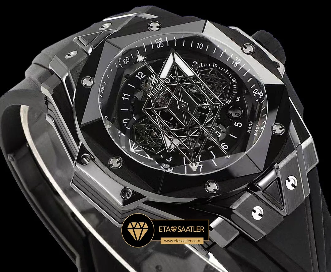 Hublot Big Bang Sang Black II HUB1240 İskelet Kadran Super Clone ETA