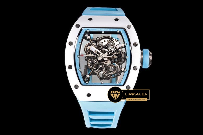 Richard Mille Bubba Watson RM055 Mavi Kauçuk Kordon BBR Factory V2 ETA