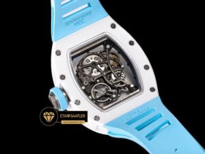 Richard Mille Bubba Watson RM055 Mavi Kauçuk Kordon BBR Factory V2 ETA