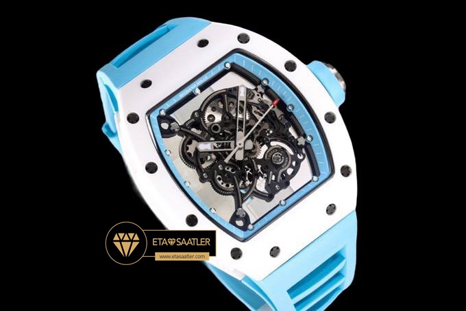 Richard Mille Bubba Watson RM055 Mavi Kauçuk Kordon BBR Factory V2 ETA