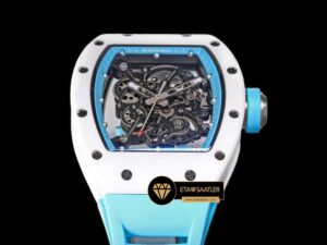 Richard Mille Bubba Watson RM055 Mavi Kauçuk Kordon BBR Factory V2 ETA