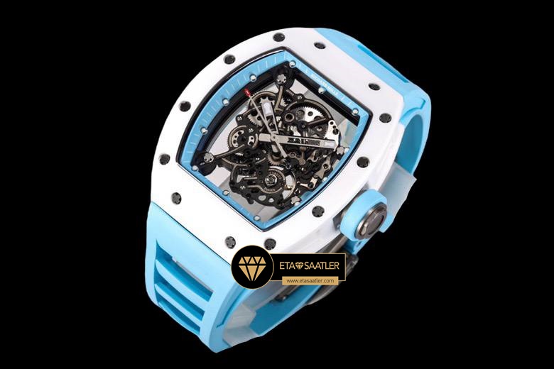 Richard Mille Bubba Watson RM055 Mavi Kauçuk Kordon BBR Factory V2 ETA