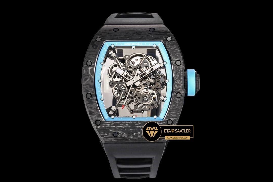 Richard Mille Carbon RM055 NTPT Bubba Watson Mavi Çerçeveli BBR Factory V2 ETA