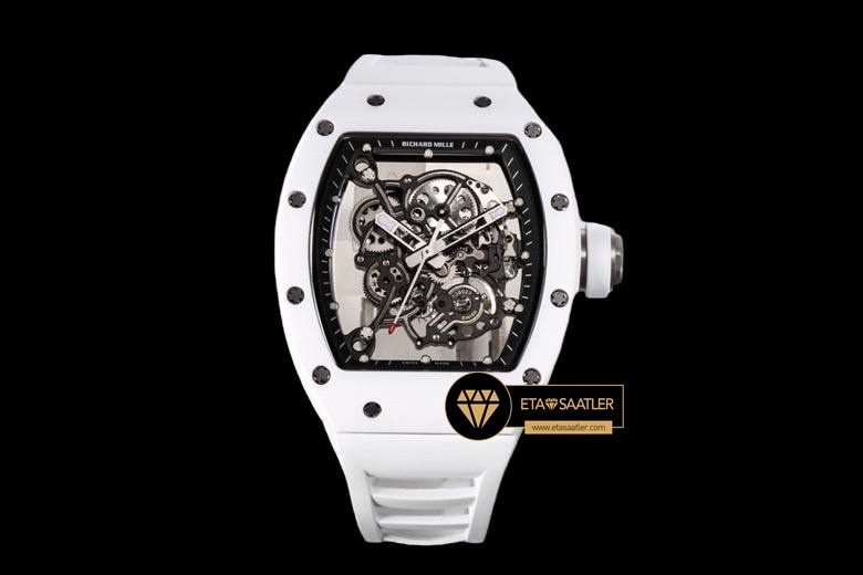 Richard Mille RM055 Bubba Watson BBR Factory V2 Beyaz Seramik Kasa ETA