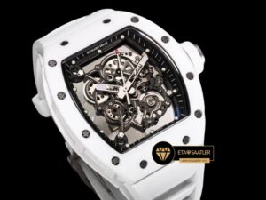 Richard Mille RM055 Bubba Watson BBR Factory V2 Beyaz Seramik Kasa ETA