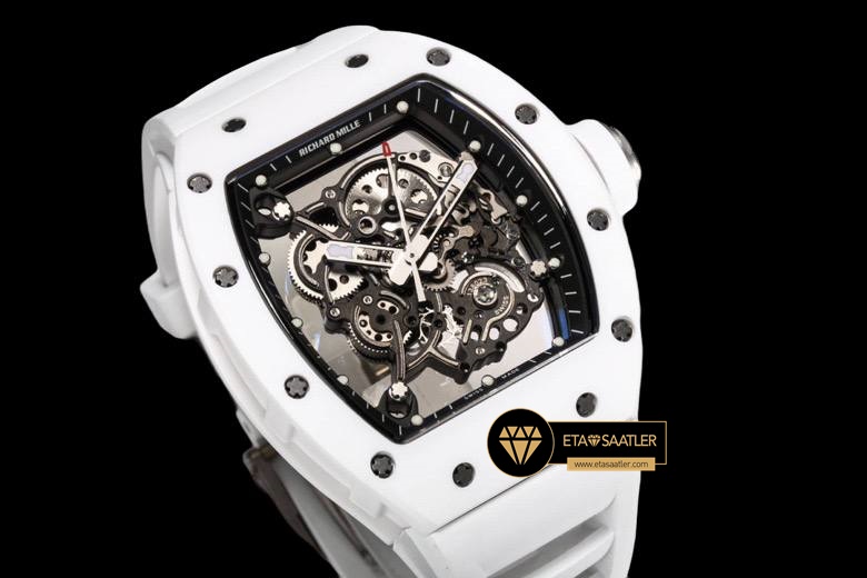 Richard Mille RM055 Bubba Watson BBR Factory V2 Beyaz Seramik Kasa ETA