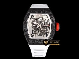 Richard Mille RM055 Carbon Kasa NTPT Bubba Watson Beyaz Kauçuk BBR Factory V2 ETA