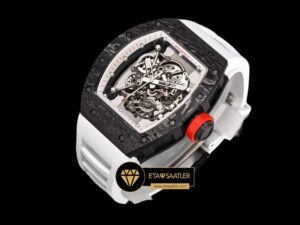 Richard Mille RM055 Carbon Kasa NTPT Bubba Watson Beyaz Kauçuk BBR Factory V2 ETA