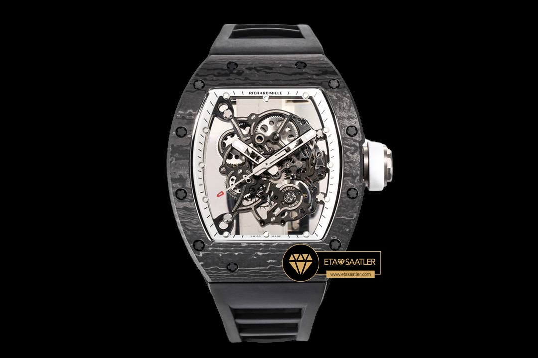 Richard Mille RM055 Carbon NTPT Bubba Watson Beyaz Çerçeveli BBR Factory V2 ETA