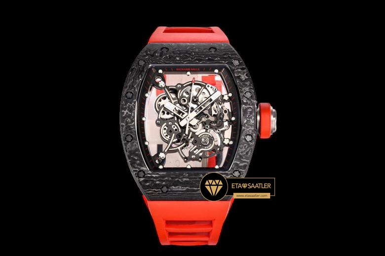 Richard Mille RM055 NTPT Carbon Bubba Watson Kırmızı Kauçuk BBR Factory V2 ETA