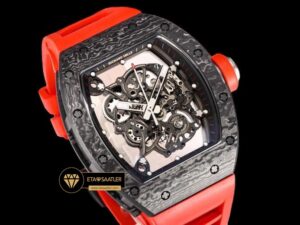 Richard Mille RM055 NTPT Carbon Bubba Watson Kırmızı Kauçuk BBR Factory V2 ETA