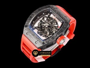 Richard Mille RM055 NTPT Carbon Bubba Watson Kırmızı Kauçuk BBR Factory V2 ETA