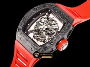 Richard Mille RM055 NTPT Carbon Bubba Watson Kırmızı Kauçuk BBR Factory V2 ETA