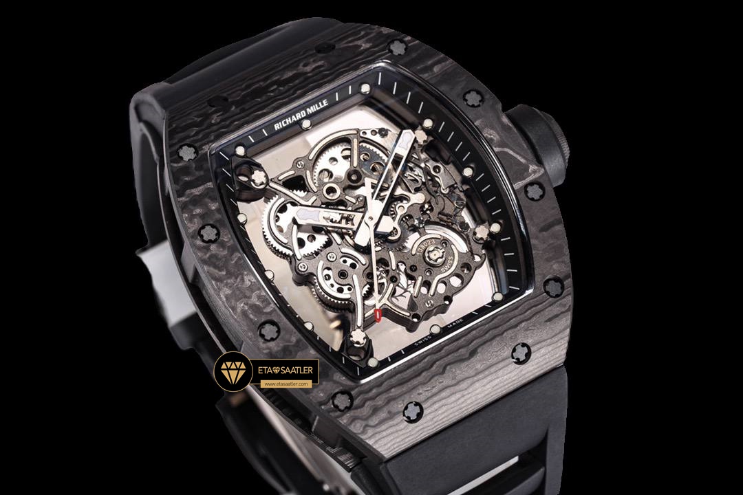 Richard Mille RM055 NTPT Carbon Bubba Watson Siyah Çerçeve BBR Factory V2 ETA