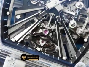 Richard Mille RM12-01 Transparan Mavi Kasa Tourbillon ETA