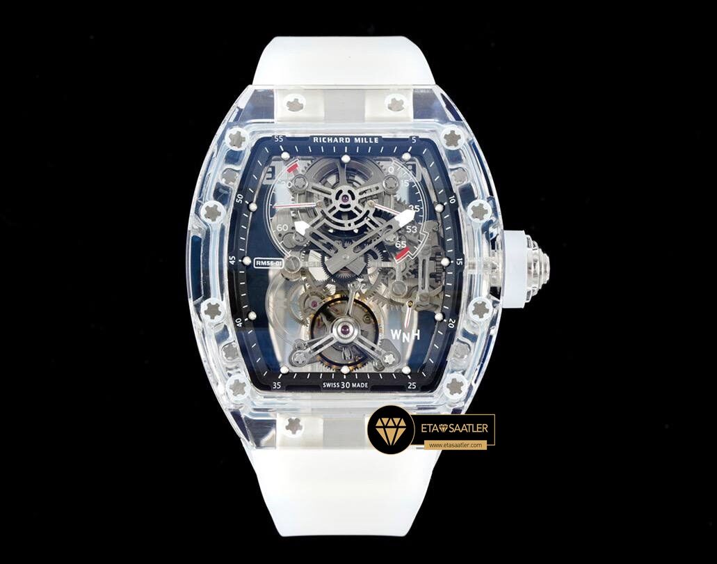 Richard Mille RM56-01 Transparan Şeffaf Kasa Tourbillon ETA