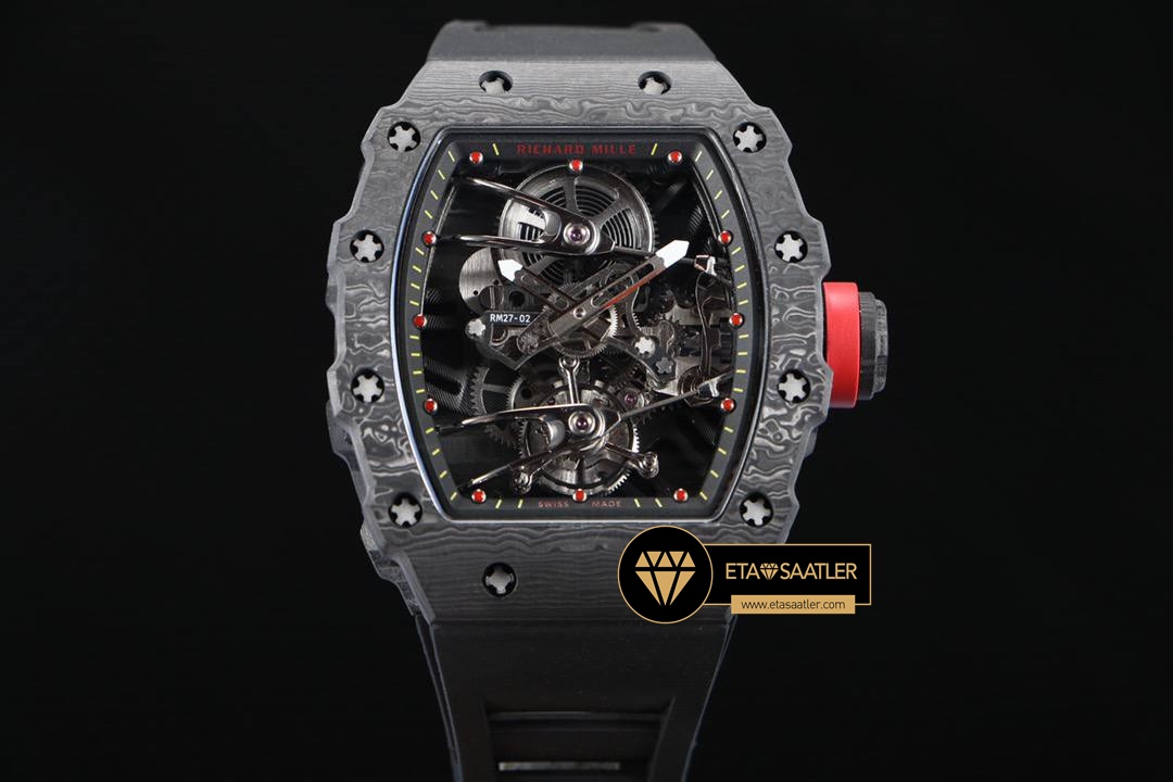 Richard Mille Rafael Nadal Carbon RM27-02 Tourbillon Siyah ETA