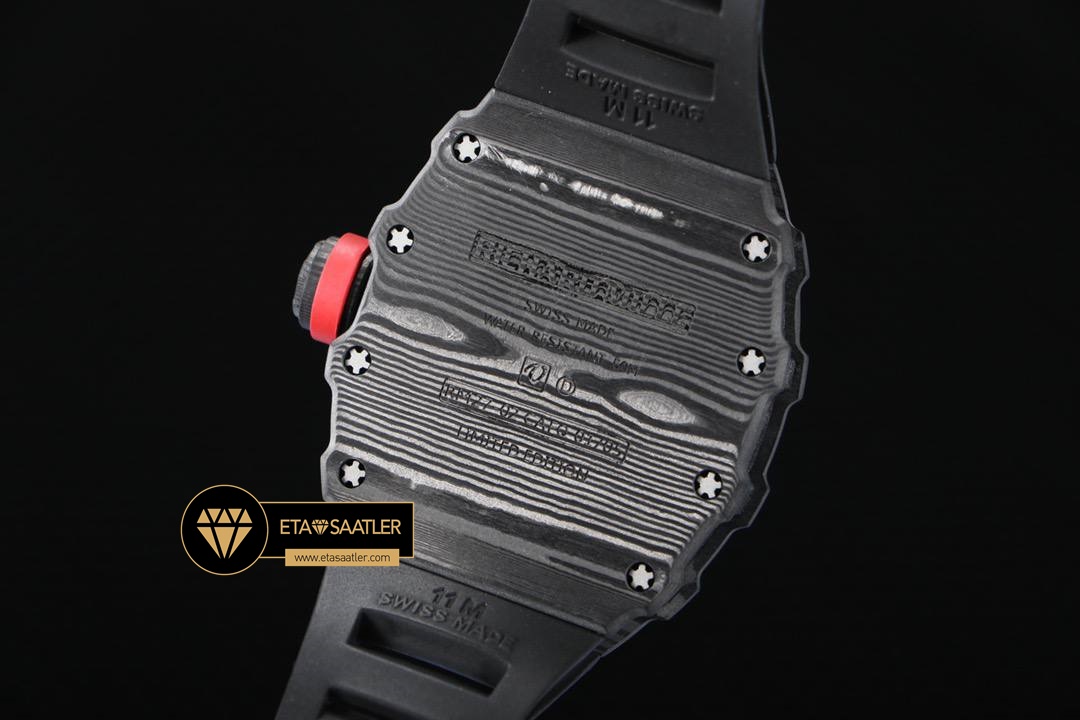 Richard Mille Rafael Nadal Carbon RM27-02 Tourbillon Siyah ETA (7) Richard Mille Rafael Nadal Carbon RM27-02 Tourbillon Siyah ETA