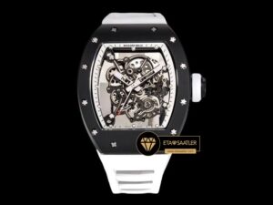 Richard Mille Seramik RM055 Bubba Watson Beyaz Çerçeveli Kadran BBR Factory V2 ETA