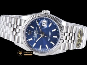 Rolex Datejust 3235 Mavi Kadran Clean Factory 36mm jubile ETA