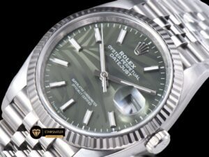 Rolex Datejust 3235 Yeşil Palmiye Kadran Clean Factory 36mm jubile ETA