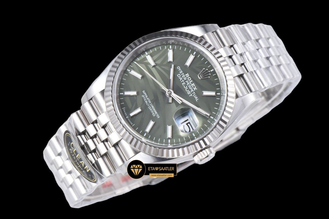 Rolex Datejust 3235 Yeşil Palmiye Kadran Clean Factory 36mm jubile ETA