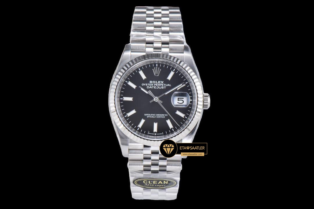 Rolex Datejust Clean Factory 3235 Siyah Kadran 36mm jubile ETA