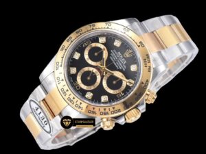 Rolex Daytona 116503LN Two Tone Case Black Dial 4130 Super Plus Clone ETA