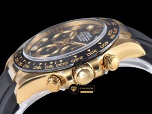 Rolex Daytona 116518 Cosmograph Taşlı Siyah Kadran 4130 Super Clone ETA