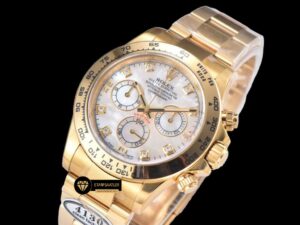 Rolex Daytona Clean 116508 Taşlı Beyaz Kadran 4130 Super Plus Clone ETA