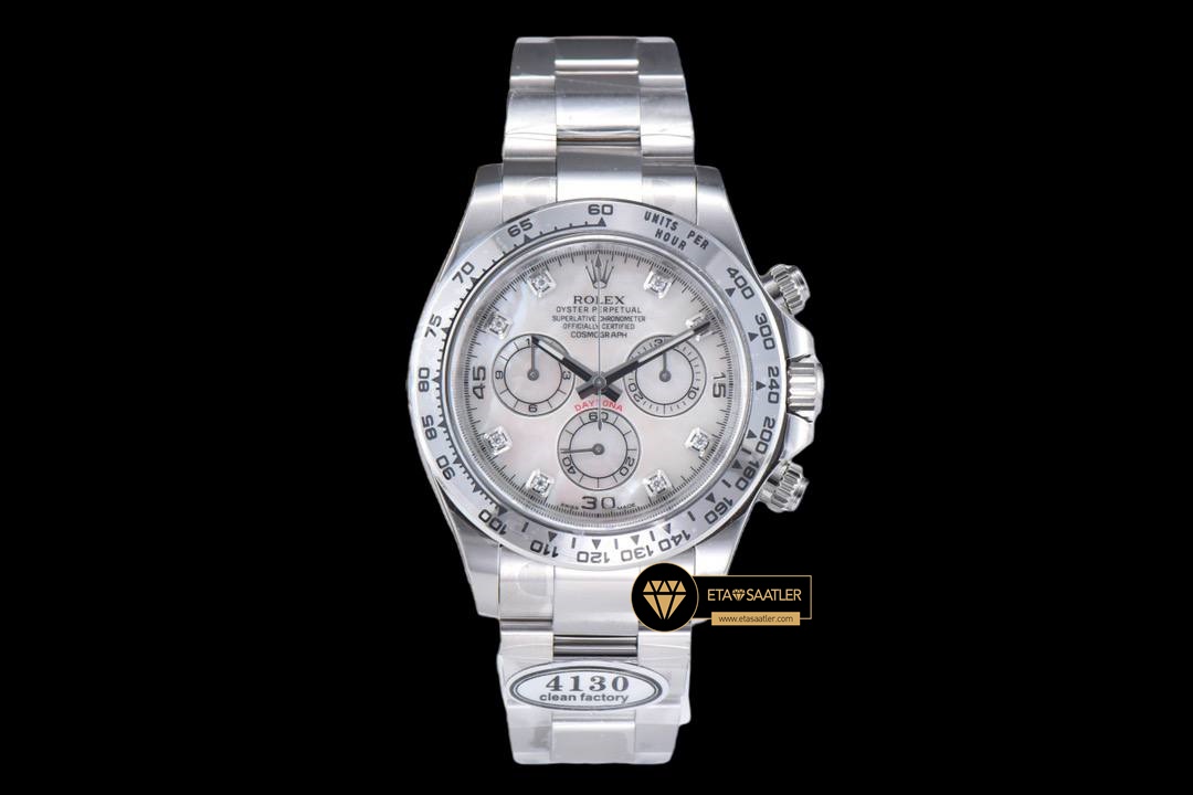 Rolex Daytona Cosmograph 116509 Taşlı Sedef Kadran 4130 Super Clone ETA