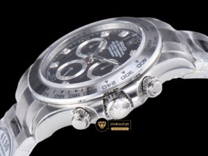 Rolex Daytona Cosmograph 116520 Taşlı Siyah Kadran 4130 Super Plus Clone ETA