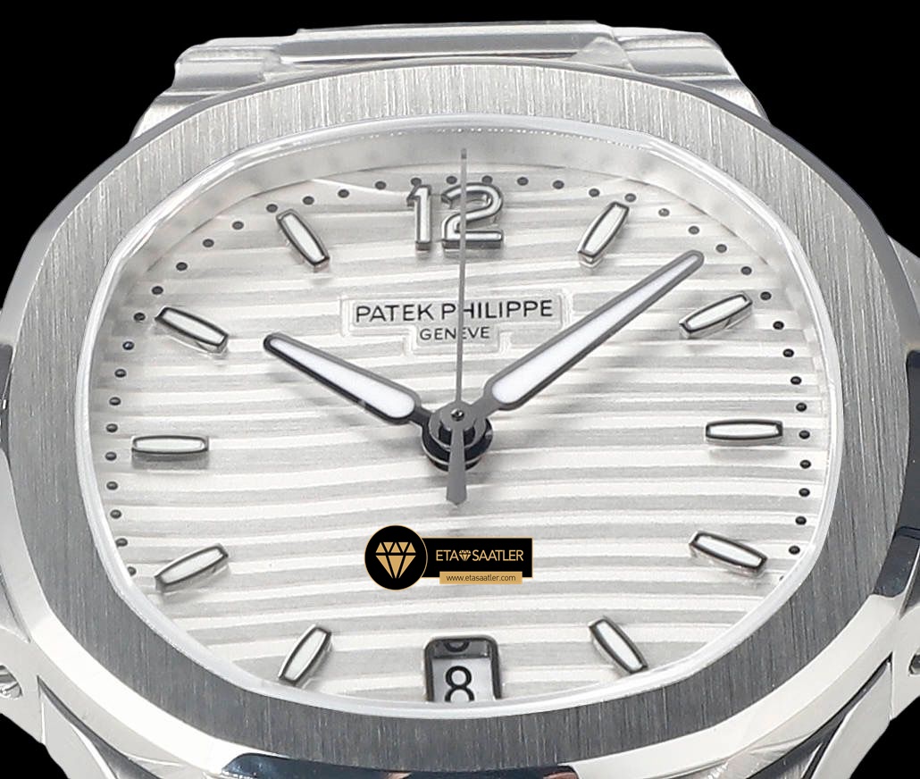 Patek Philippe 7118 Nautilus 35mm Beyaz Kadran 316F Çelik ETA (4) Patek Philippe 7118 Nautilus 35mm Beyaz Kadran 316F Çelik ETA