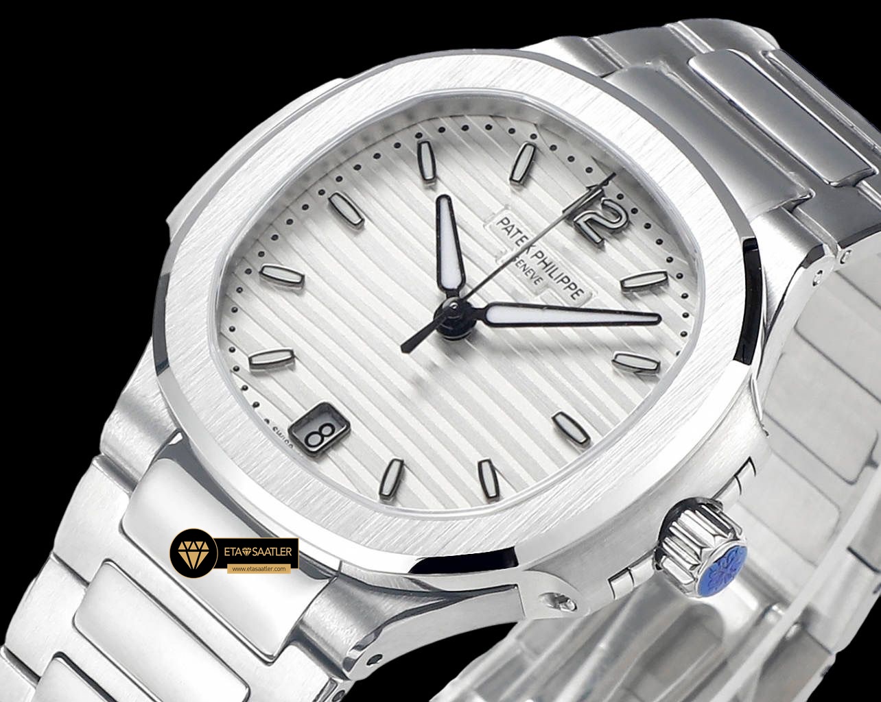 Patek Philippe 7118 Nautilus 35mm Beyaz Kadran 316F Çelik ETA (8) Patek Philippe 7118 Nautilus 35mm Beyaz Kadran 316F Çelik ETA
