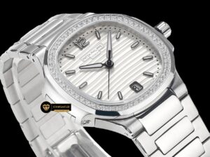 Patek Philippe 7118 Nautilus 35mm Beyaz Kadran Full Taş Bezel ETA