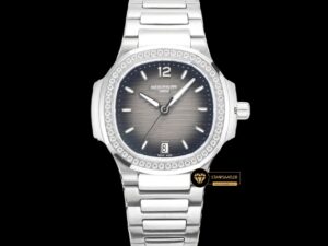 Patek Philippe 7118 Nautilus 35mm Gri Kadran Full Taş Bezel ETA