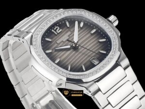 Patek Philippe 7118 Nautilus 35mm Gri Kadran Full Taş Bezel ETA