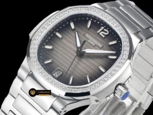 Patek Philippe 7118 Nautilus 35mm Gri Kadran Full Taş Bezel ETA