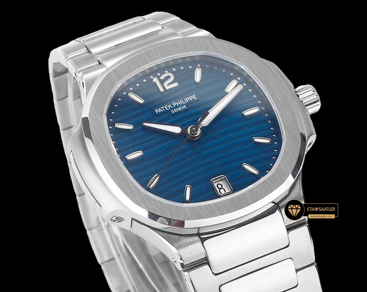 Patek Philippe 7118 Nautilus 35mm Mavi Kadran 316F Çelik ETA