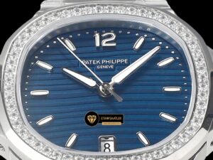 Patek Philippe 7118 Nautilus 35mm Mavi Kadran Full Taş Bezel ETA