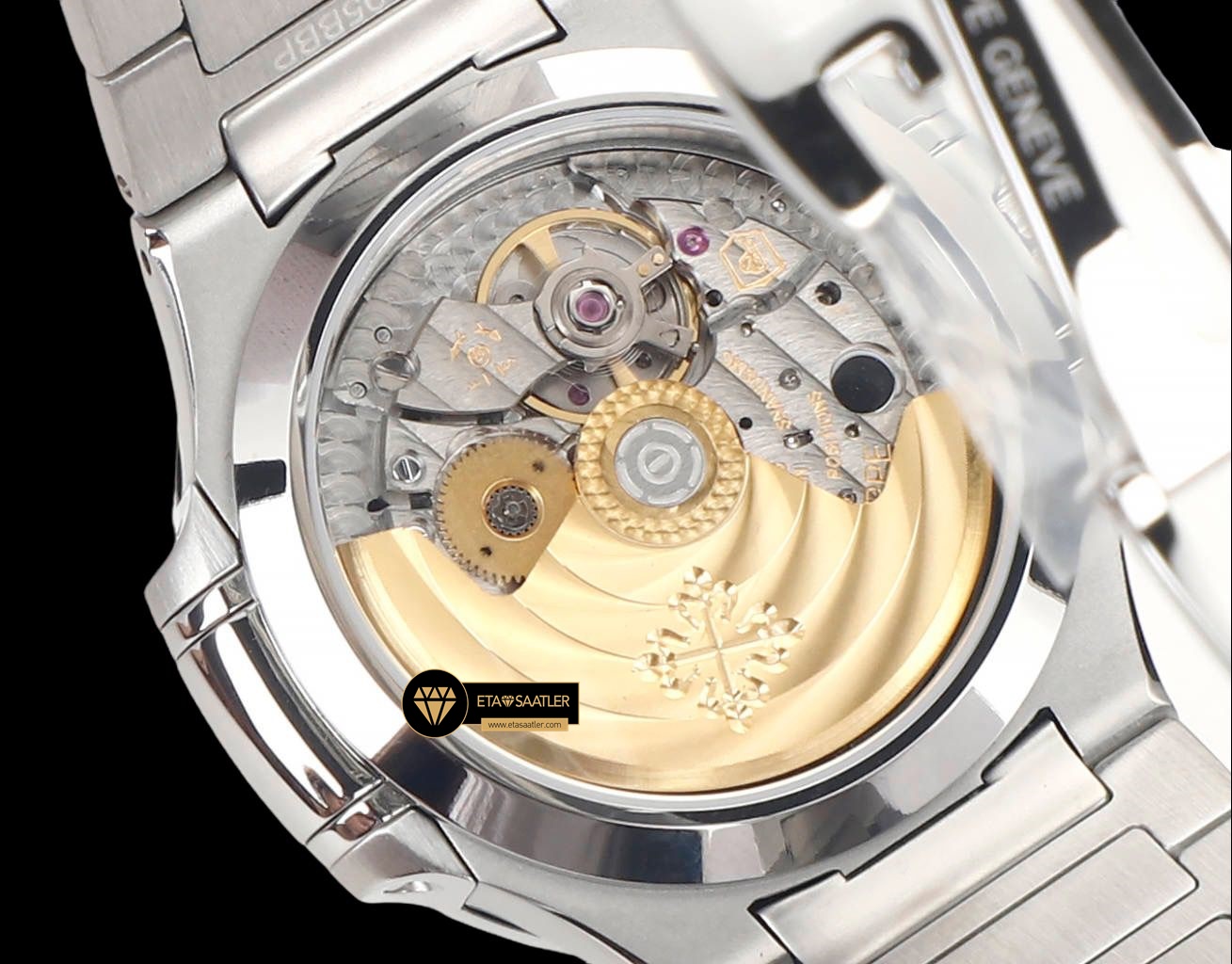 Patek Philippe 7118 Nautilus 35mm Mavi Kadran Full Taş Bezel ETA (7) Patek Philippe 7118 Nautilus 35mm Mavi Kadran Full Taş Bezel ETA