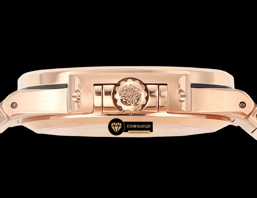 Patek Philippe 7118 Nautilus Beyaz Kadran 35mm Rose Kasa ETA (4) Patek Philippe 7118 Nautilus Beyaz Kadran 35mm Rose Kasa ETA