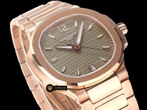 Patek Philippe 7118 Nautilus Kahverengi Kadran 35mm Rose Kasa ETA