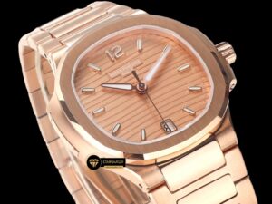 Patek Philippe 7118 Nautilus Pembe Kadran 35mm Rose Kasa ETA