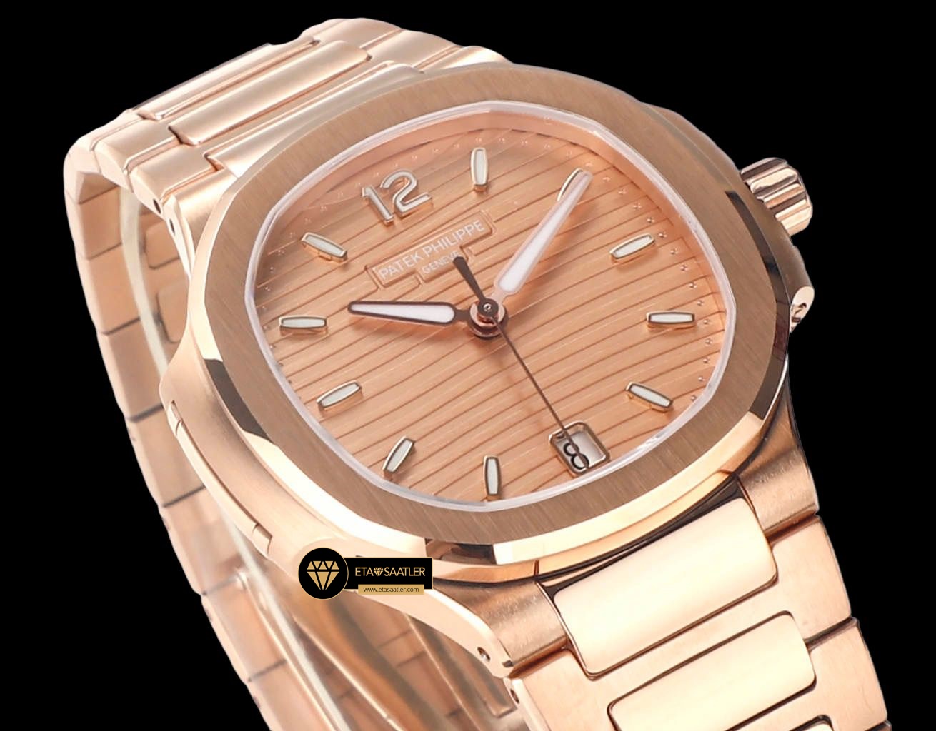 Patek Philippe 7118 Nautilus Pembe Kadran 35mm Rose Kasa ETA